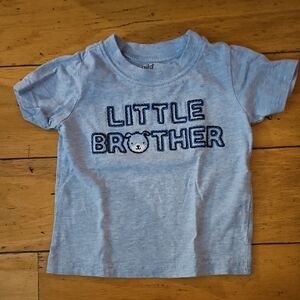 Blue Little Brother Kids T-Shirt
